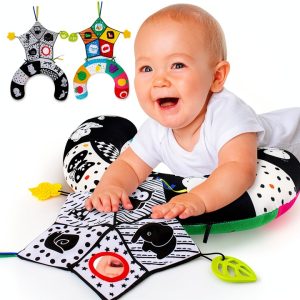 Baby Tummy Time Pillow by teytoy High Contrast Mirror Crinkle Toy 148-0