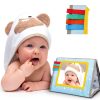 Aboosam Montessori Baby Mirror Toy Set with Crinkle Book & Teether-1