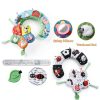 USATDD Floor Pillow Round Tummy Time Support 16.5x21.6 Multicolor-3