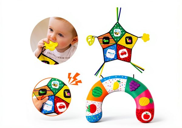 Baby Tummy Time Pillow by teytoy High Contrast Mirror Crinkle Toy 148-3