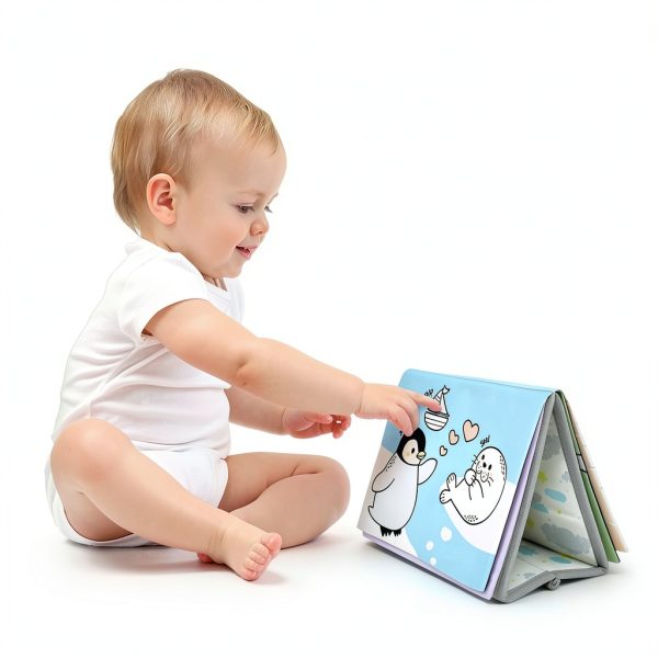 Dr.Rapeti Tummy Time Book with Mirror & Teether for Newborns 7.9x5.9in-5