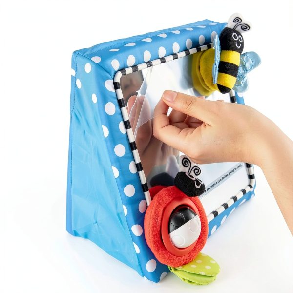 Baby Mirror Sassy Square Blue Mirror with True Reflection 11.5"-3