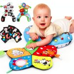 USATDD Floor Pillow Round Tummy Time Support 16.5x21.6 Multicolor-0