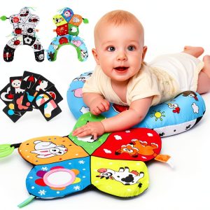 USATDD Floor Pillow Round Tummy Time Support 16.5x21.6 Multicolor-0