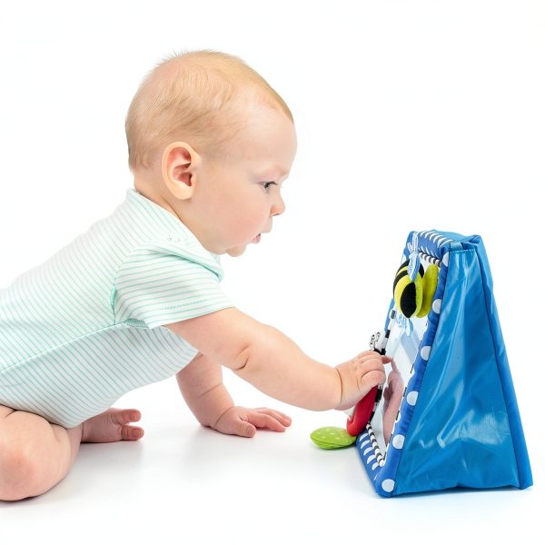 Baby Mirror Sassy Square Blue Mirror with True Reflection 11.5"-4