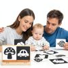 Juhg Baby Tummy Time Mirror Floor Mount 2‑Sided Wood Frame 11.8x9-4