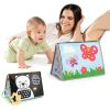 Aboosam Montessori Baby Mirror Toy Set with Crinkle Book & Teether-6