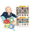 USATDD Floor Pillow Round Tummy Time Support 16.5x21.6 Multicolor-5