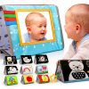 Aboosam Montessori Baby Mirror Toy Set with Crinkle Book & Teether-0