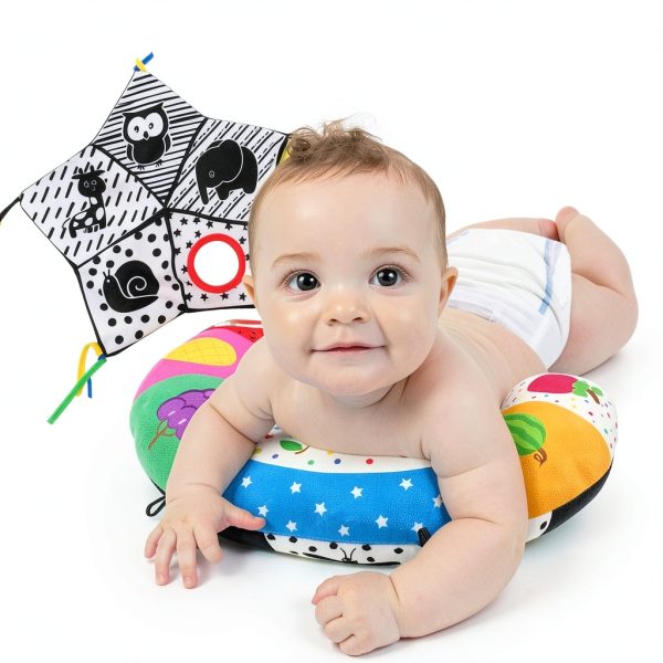 Baby Tummy Time Pillow by teytoy High Contrast Mirror Crinkle Toy 148-1