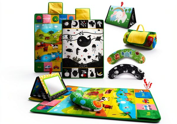High Contrast Baby Toy Set Inbeby Lyx20426IB04 Dual Side Safe Cotton-0