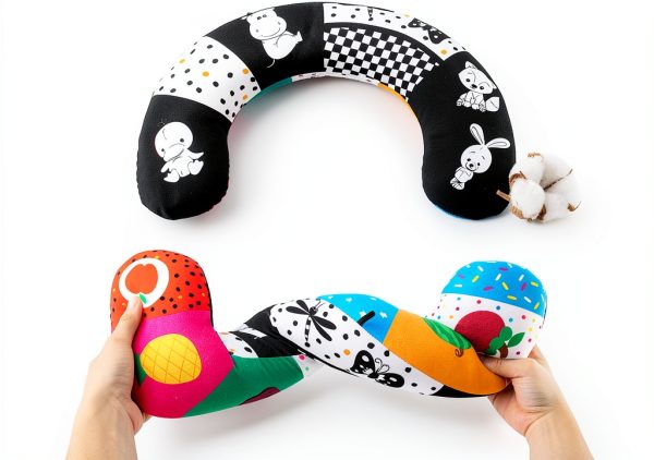 Baby Tummy Time Pillow by teytoy High Contrast Mirror Crinkle Toy 148-5
