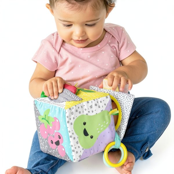 Infantino Discovery Cube Baby Toy Soft Fabric Medium Size-4